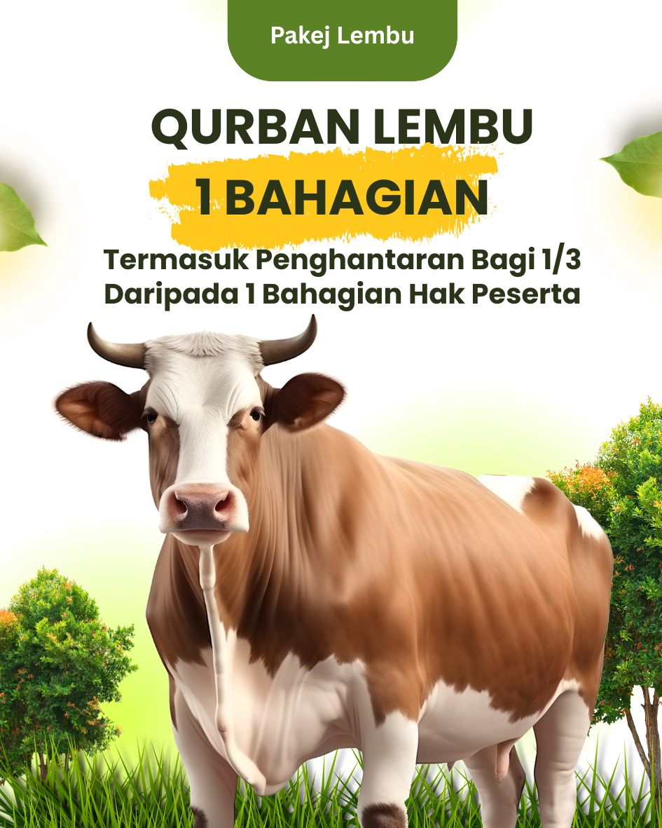 Pakej Qurban Lembu Satu Bahagian Termasuk Penghantaran